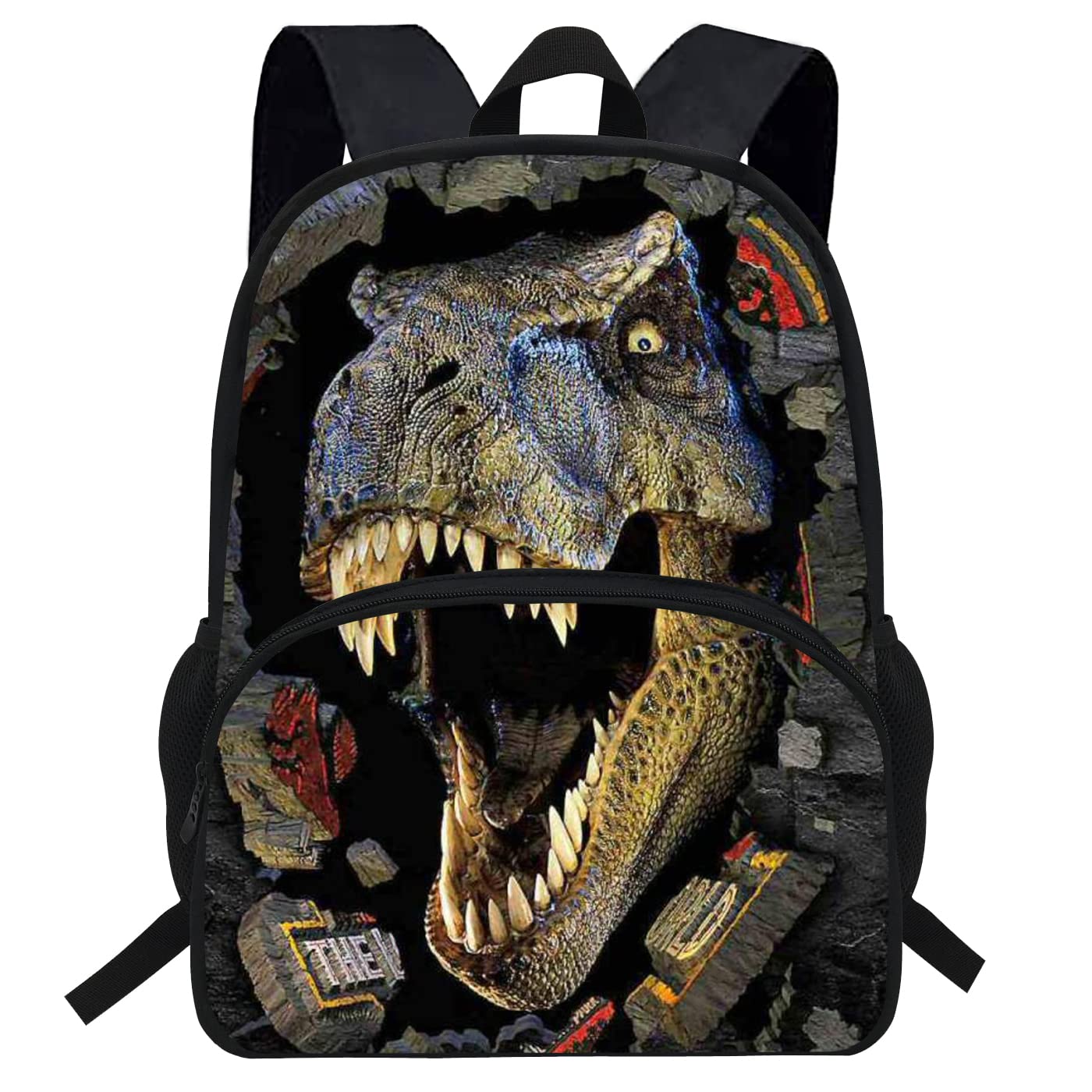 VEEWOW 16inch Animals School Bag Dinosaur Backpack For Kids 5-7 Jurassic Bookbag Boys T rex Backpack (D946)
