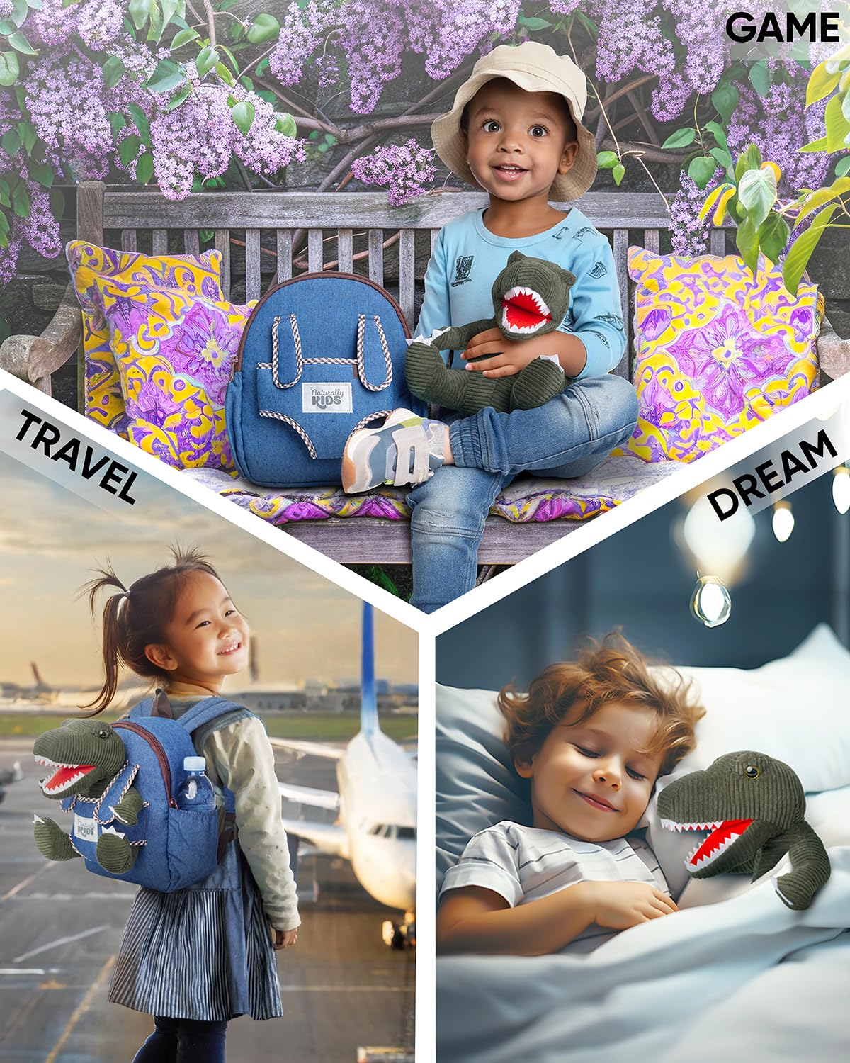 Green Dinosaur Toys for Kids 2-5, Gifts for 2 Year Old Boy, Gifts for 3 Year Old Boys, Toddler Dinosaur Backpack