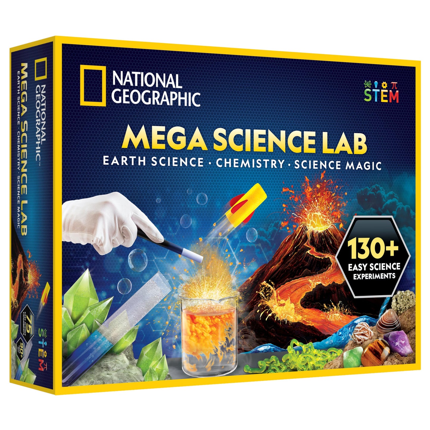 National Geographic Mega Science Lab - Science Kit for Kids with 130+ Easy Experiments, Featuring Earth Science, Chemistry Set, and Science Magic STEM Projects for Boys and Girls (Amazon Exclusive)