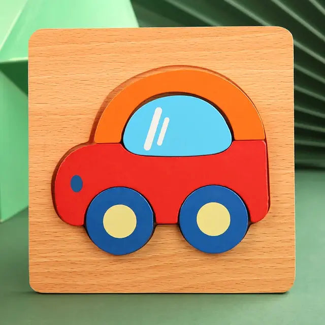 Wooden Puzzle Baby Cartoon Animal